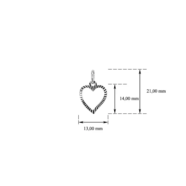 Anhänger Herz aus Weißgold