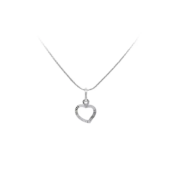 Anhänger Herz aus Weißgold