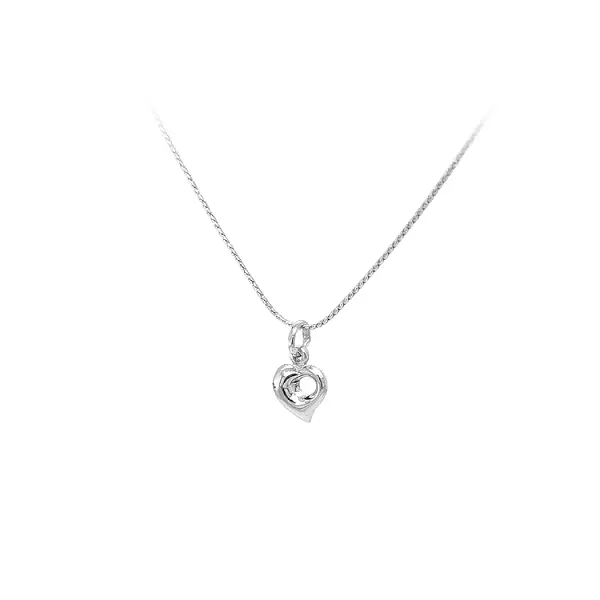 Anhänger Herz aus Weißgold