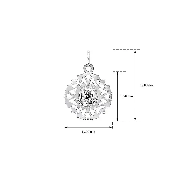 Anhänger Madonna Jungfrau Maria aus Weißgold