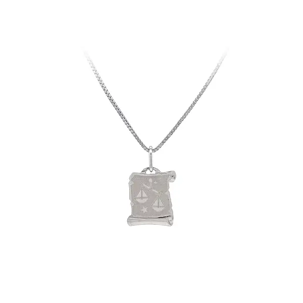 Anhänger Zeichen der Waage aus Weißgold