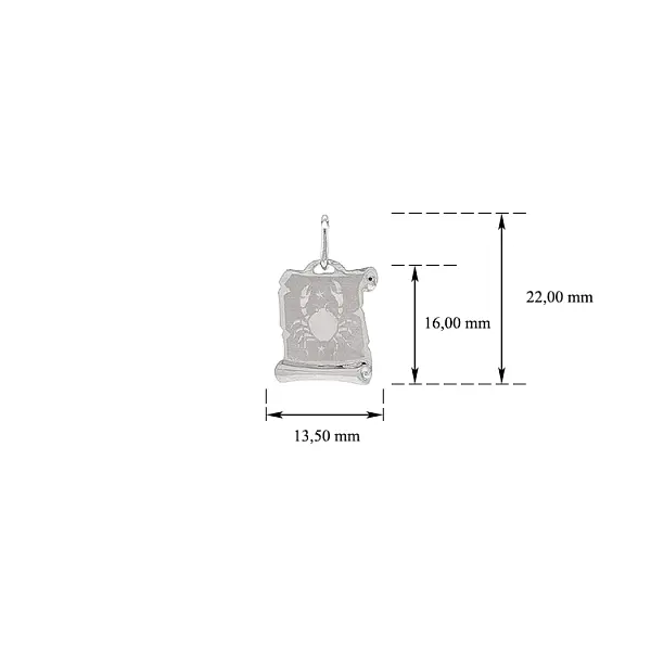 Anhänger Zeichen des Skorpions aus Weißgold