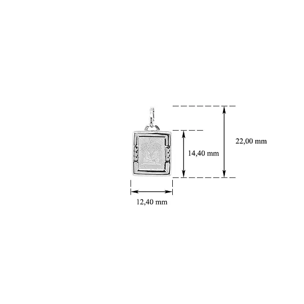Anhänger Zeichen der Zwillinge Weißgold