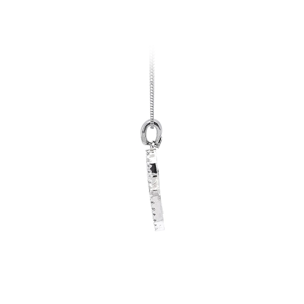 Anhänger Kreuz mit Zirkonen aus Weißgold