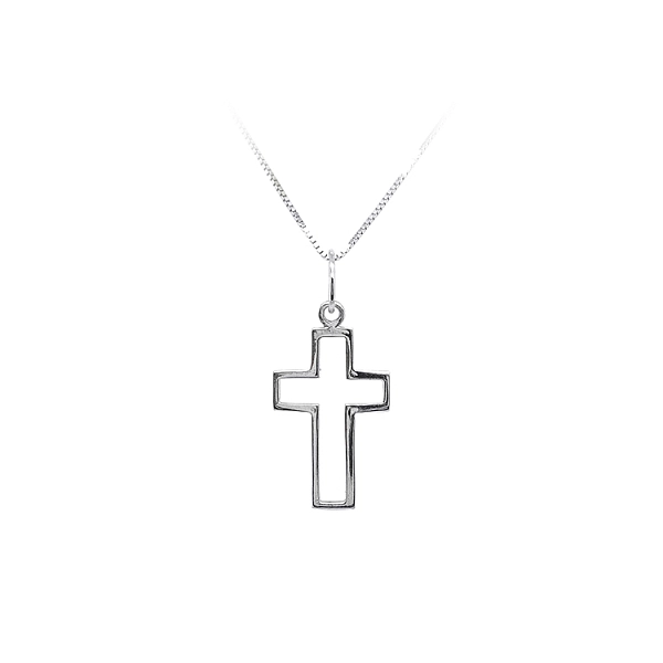 Anhänger Kreuz aus Weißgold