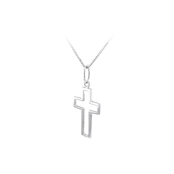 Anhänger Kreuz aus Weißgold