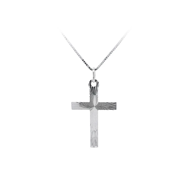 Anhänger Kreuz aus Weißgold