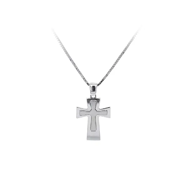 Anhänger Kreuz aus Weißgold