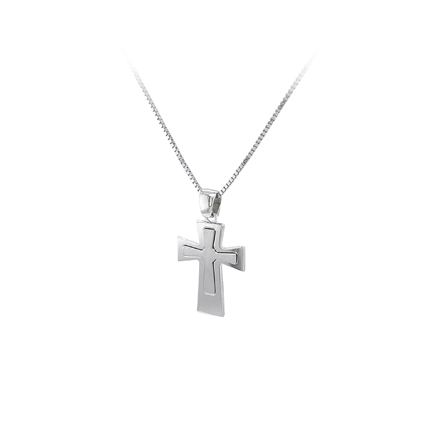 Anhänger Kreuz aus Weißgold