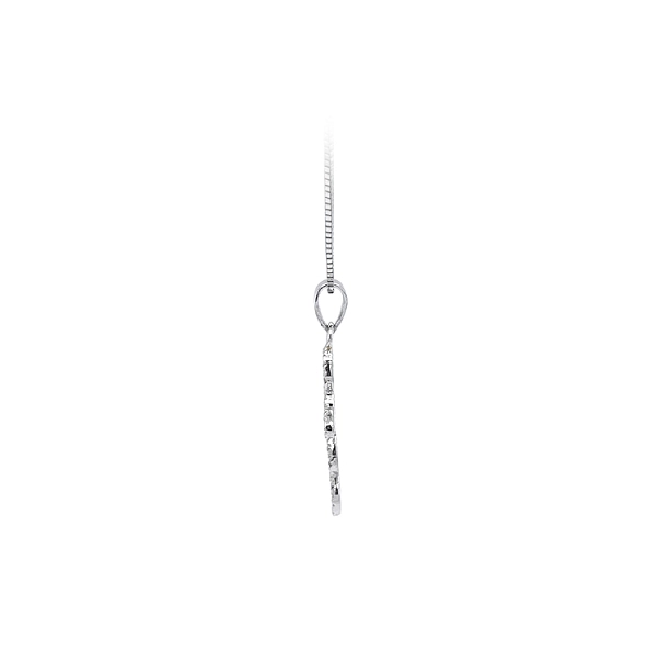 Anhänger Kreuz mit Zirkonen aus Weißgold