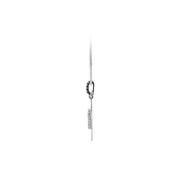 Anhänger Kreuz mit Zirkonen aus Weißgold