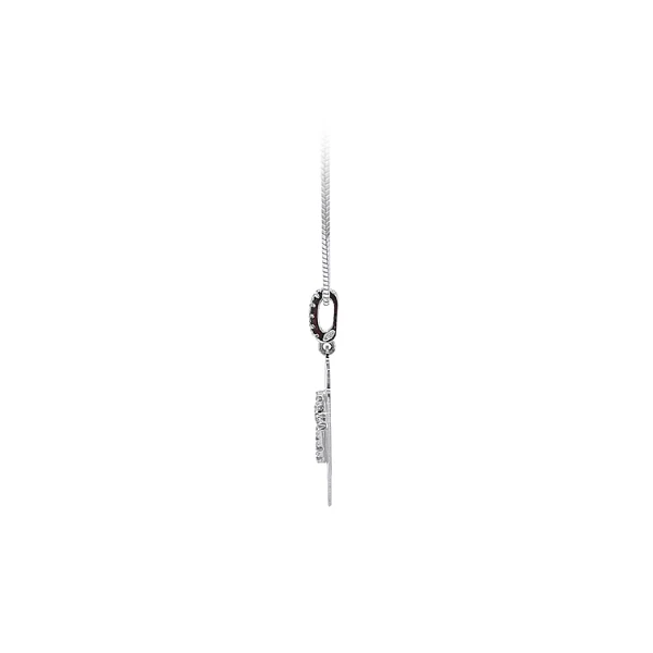 Anhänger Kreuz mit Zirkonen aus Weißgold