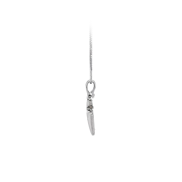 Anhänger Kreuz mit Zirkon aus Weißgold