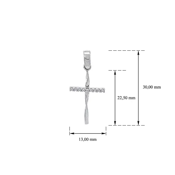 Gold-Anhänger Kreuz mit Zirkonen