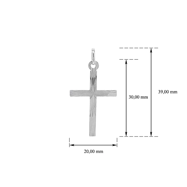 Kreuz aus Weißgold