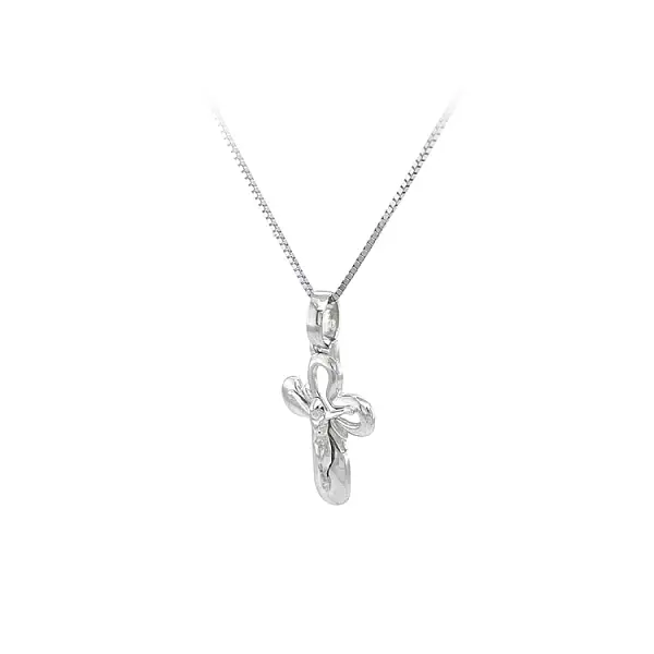 Kreuz mit Jesus Christus aus Weißgold