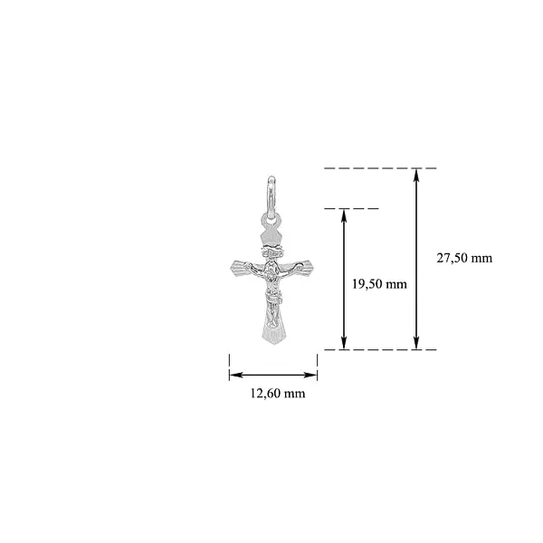 Kreuz mit Jesus Christus aus Weißgold