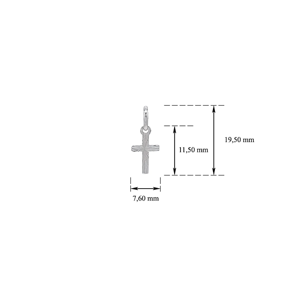 Anhänger Kreuz aus Weißgold