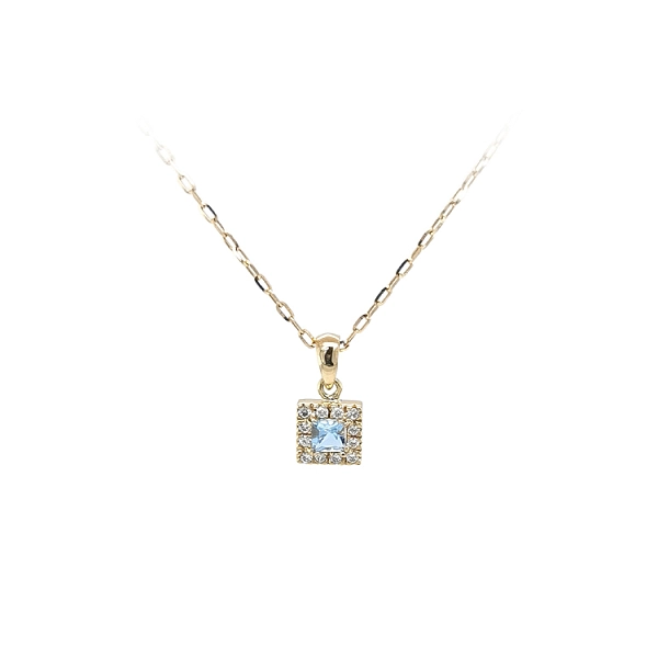 Gold-Anhänger mit blauem Stein