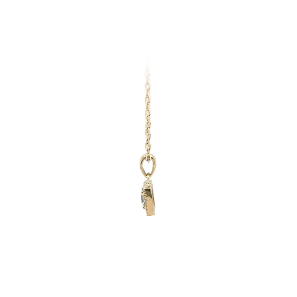 Gold-Anhänger mit blauem Stein
