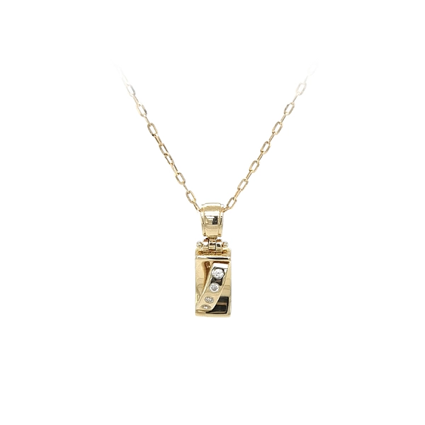 Gold-Anhänger mit Zirkonen