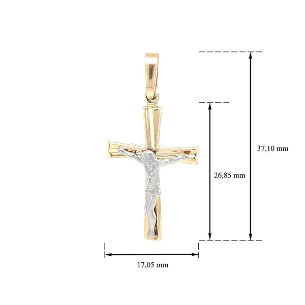 Goldenes Kreuz mit Jesus Christus