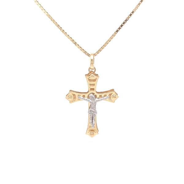 Goldenes Kreuz mit Jesus Christus