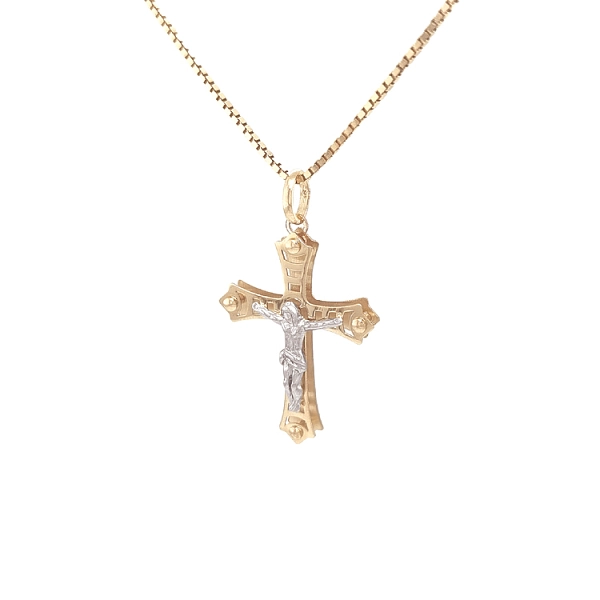Goldenes Kreuz mit Jesus Christus
