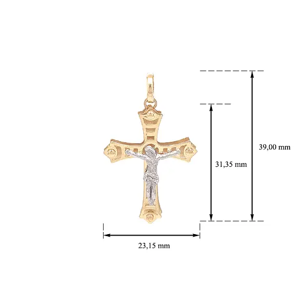 Goldenes Kreuz mit Jesus Christus