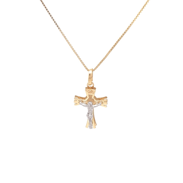 Goldenes Kreuz mit Jesus Christus