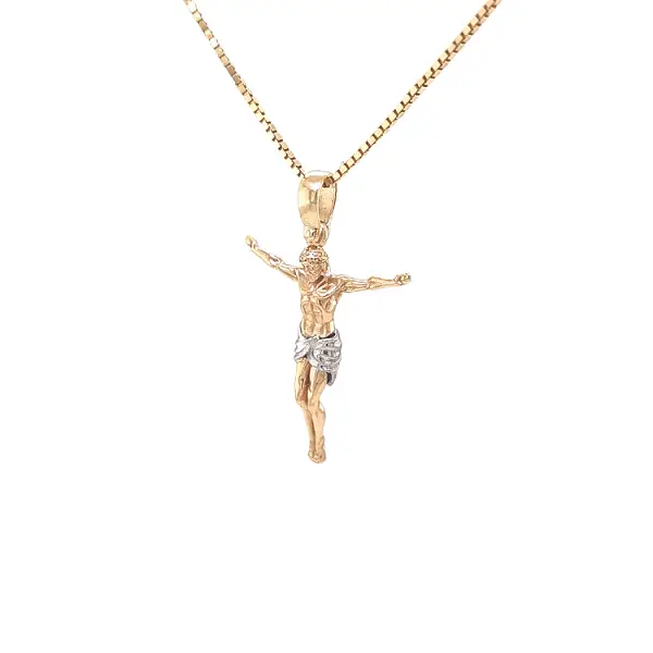 Goldenes Kreuz mit Jesus Christus