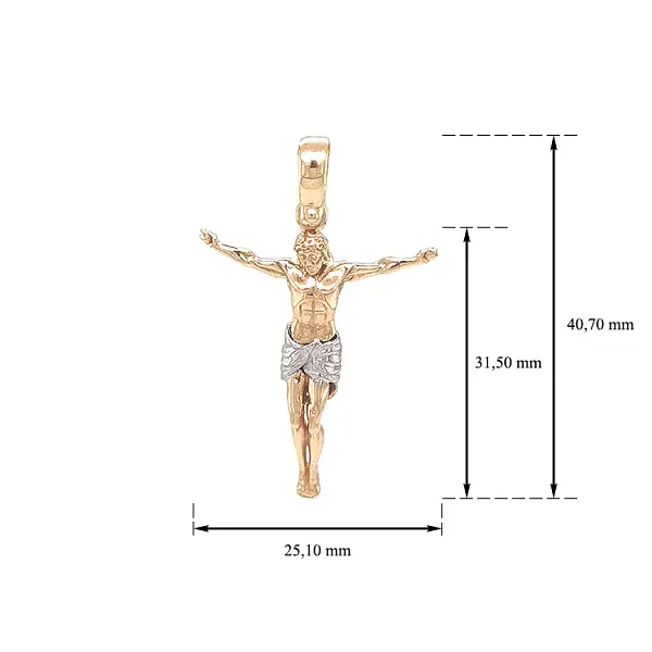 Goldenes Kreuz mit Jesus Christus