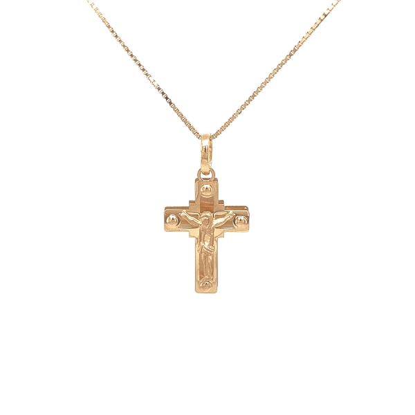 Goldenes Kreuz mit Jesus Christus