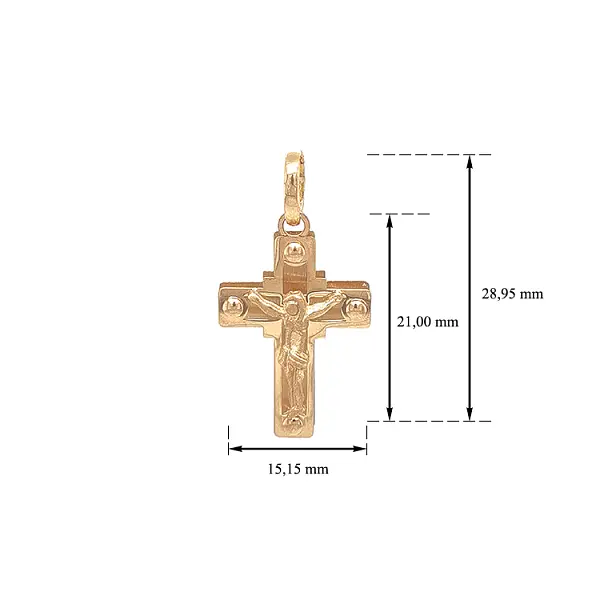 Goldenes Kreuz mit Jesus Christus