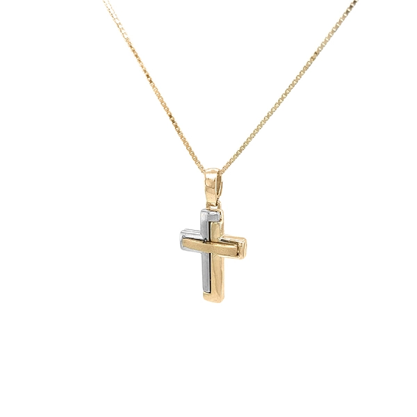 Goldenes Kreuz aus kombiniertem Gold