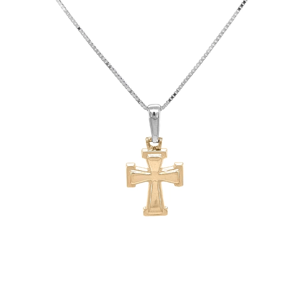 Goldenes Kreuz aus kombiniertem Gold