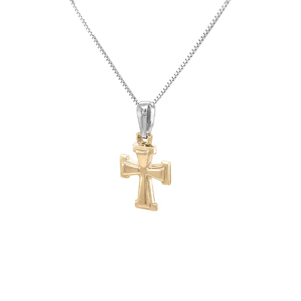 Goldenes Kreuz aus kombiniertem Gold