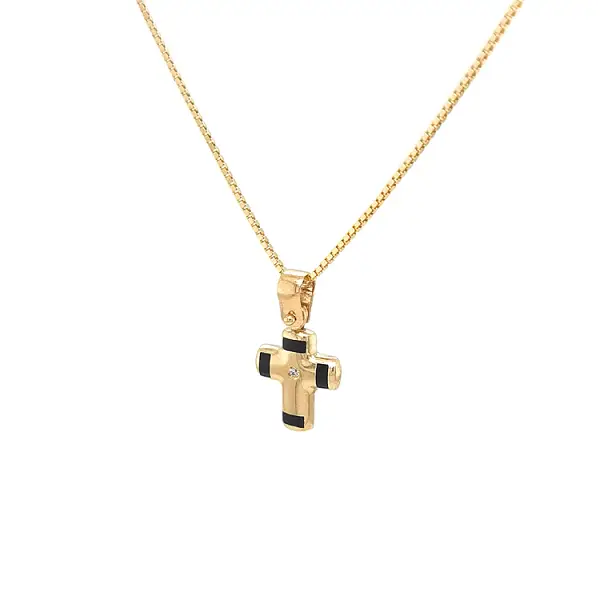 Goldenes Kreuz mit Zirkon