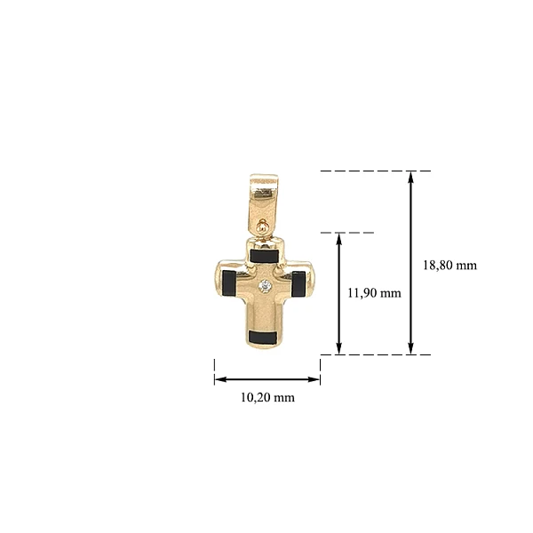 Goldenes Kreuz mit Zirkon