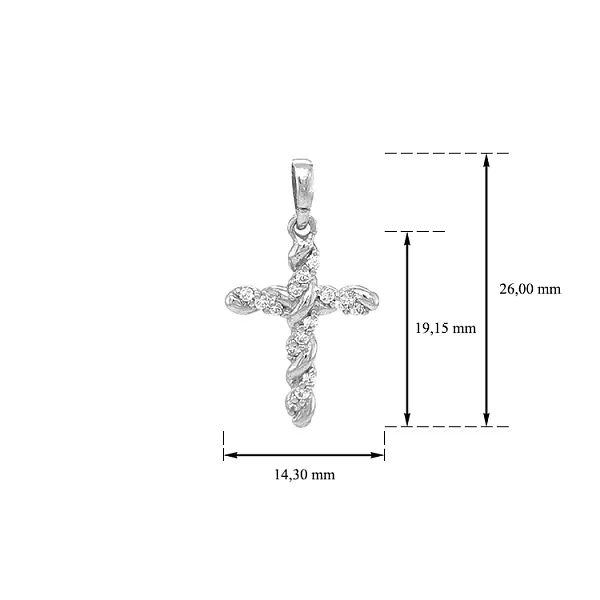Goldenes Kreuz mit Zirkonen