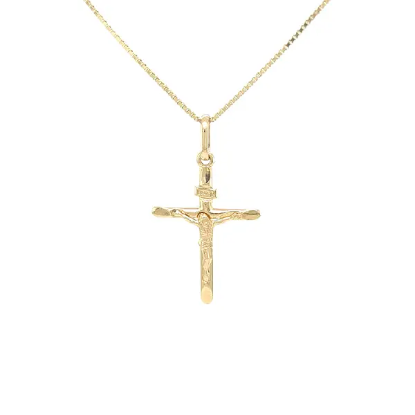 Goldenes Kreuz mit Jesus Christus