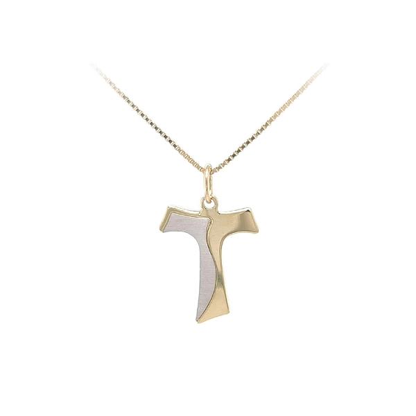 Gold-Anhänger Kreuz aus kombiniertem Gold