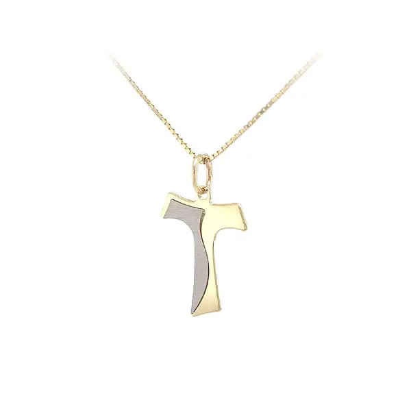 Gold-Anhänger Kreuz aus kombiniertem Gold