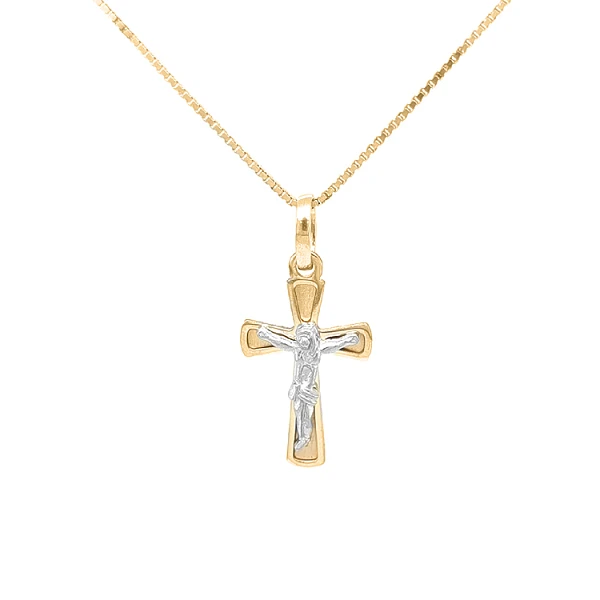 Goldenes Kreuz mit Jesus Christus