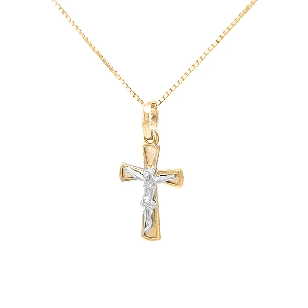 Goldenes Kreuz mit Jesus Christus