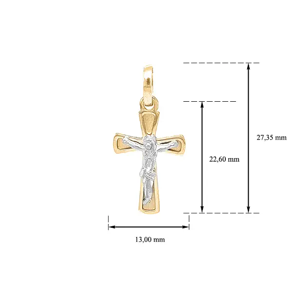 Goldenes Kreuz mit Jesus Christus