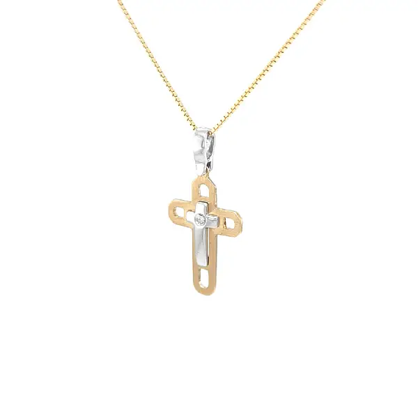 Goldenes Kreuz mit Zirkon