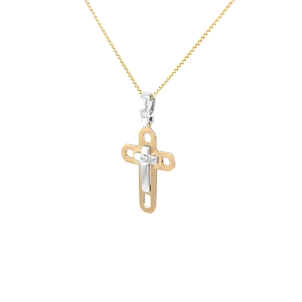 Goldenes Kreuz mit Zirkon