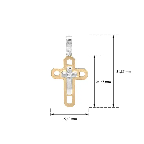 Goldenes Kreuz mit Zirkon
