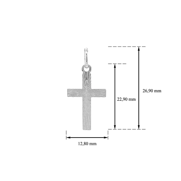 Kreuz aus Weißgold